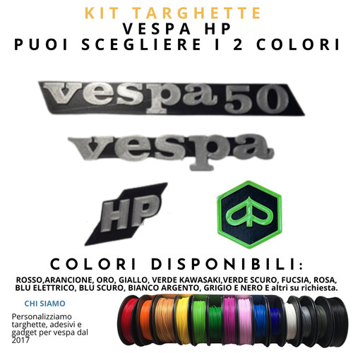 Kit targhette vespa hp - targhette,