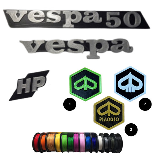 Targhette vespa kit 4 - targhette, 50