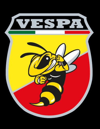 Adesivo vespa emblema cascata - adesivo,
