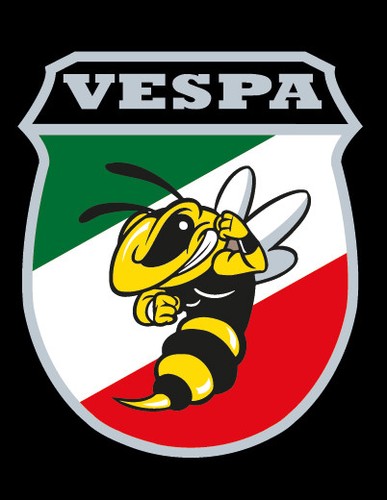 Vespa emblema cascata adesivo