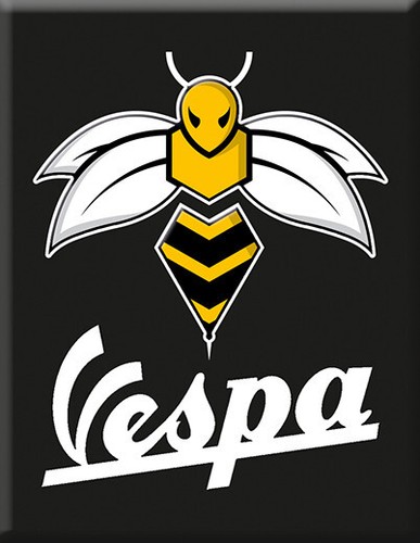 Vespa emblema cascata adesivo